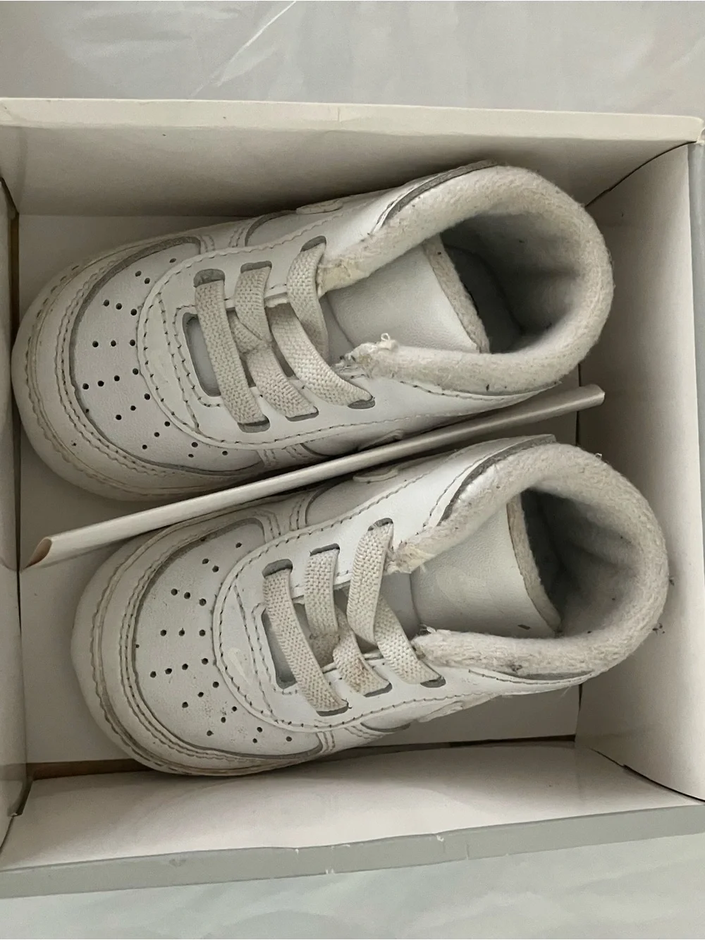 Nike Force 1 Kids White Leather Sneakers - Nike